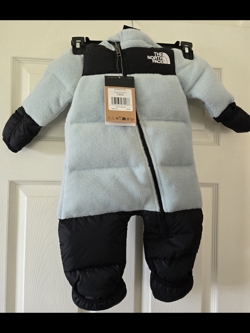 The North Face Baby Bunting - Light Blue and Black